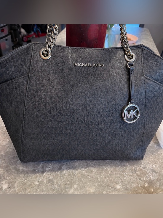 Michael Kors Handbags - Michael Kors Black Signature Chain-Handle Tote